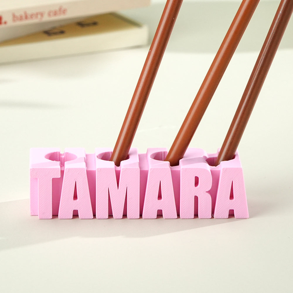 Personalized 3D Print Name Pen Holder Office Supplies for Kids