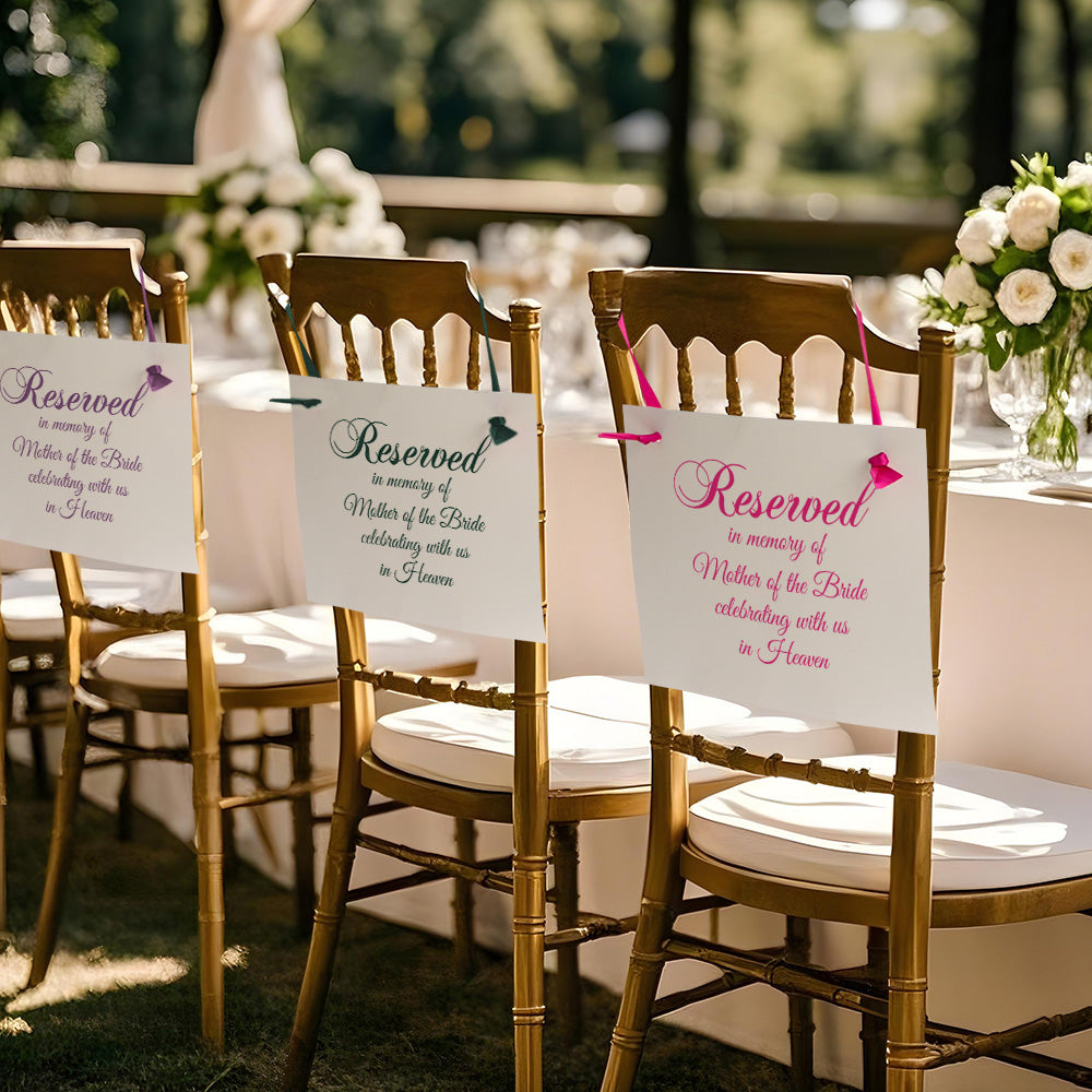 Personalized Memorial Seat Sign with Text Memorial Wedding Gift for Family Friend