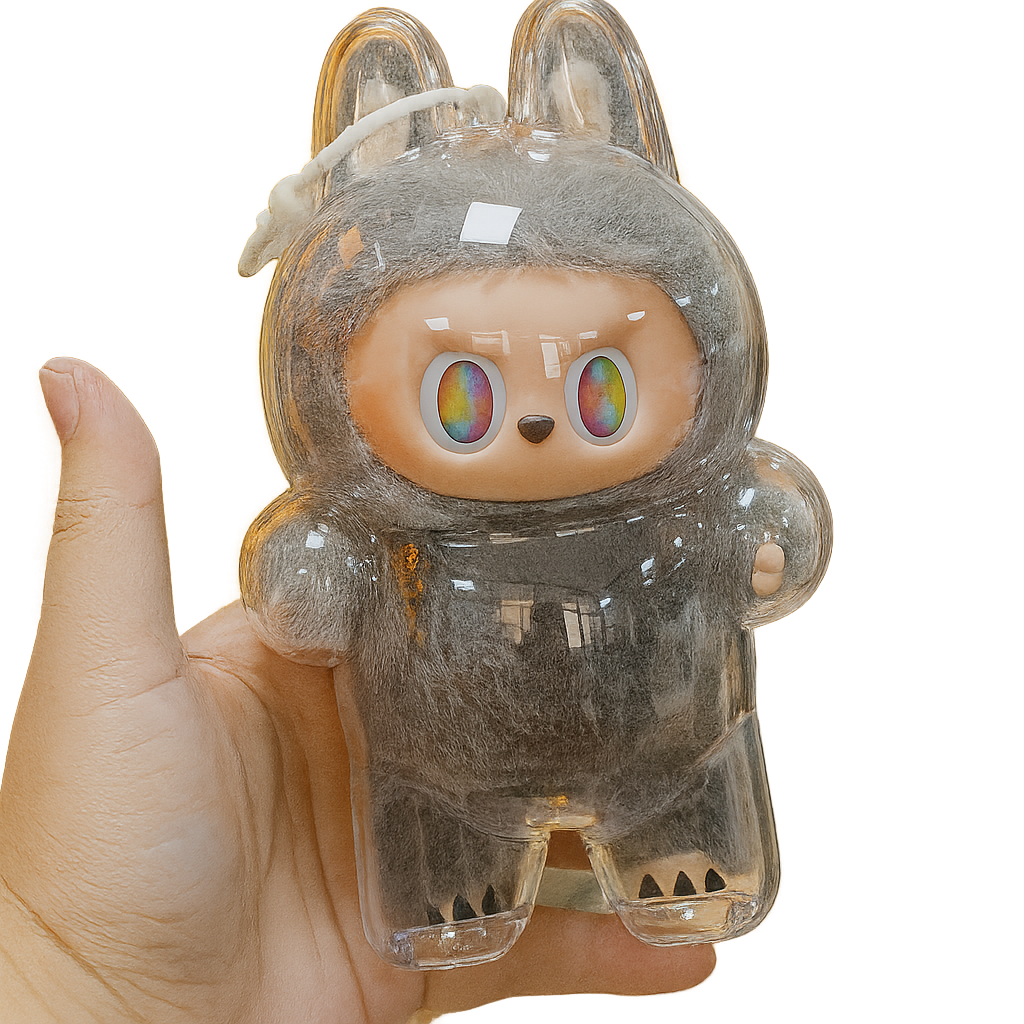 Protective Case for LABUBU Fall in Wild/ Let's Checkmate, Display Box Hard Cover Accessories with Keychain for Exciting Macaron with Costumes