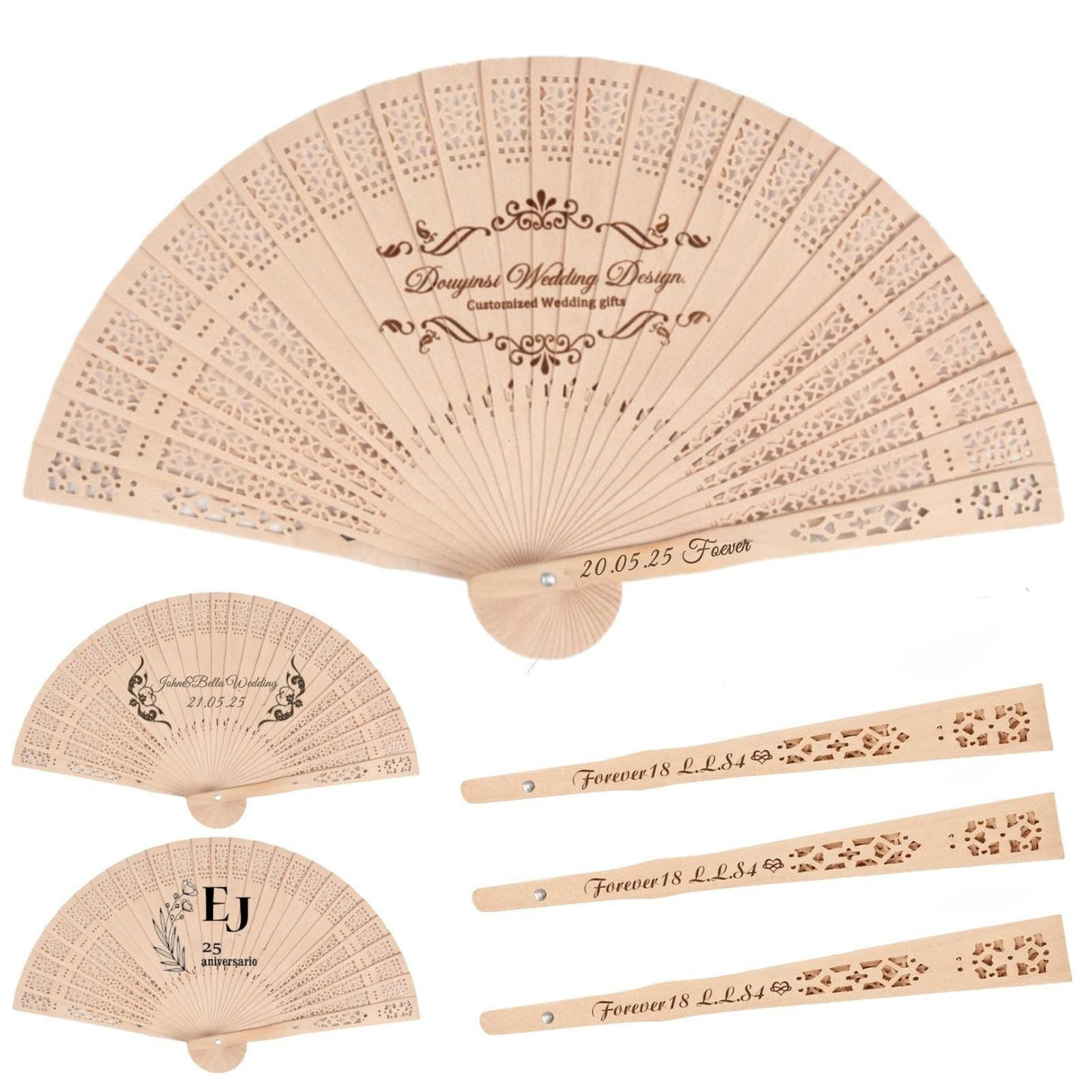 Wooden fan for weddings