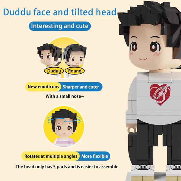 Full Body Customized 1 Person Duddu Brick Figures Father's Day Gift Birthday Gift for Him
