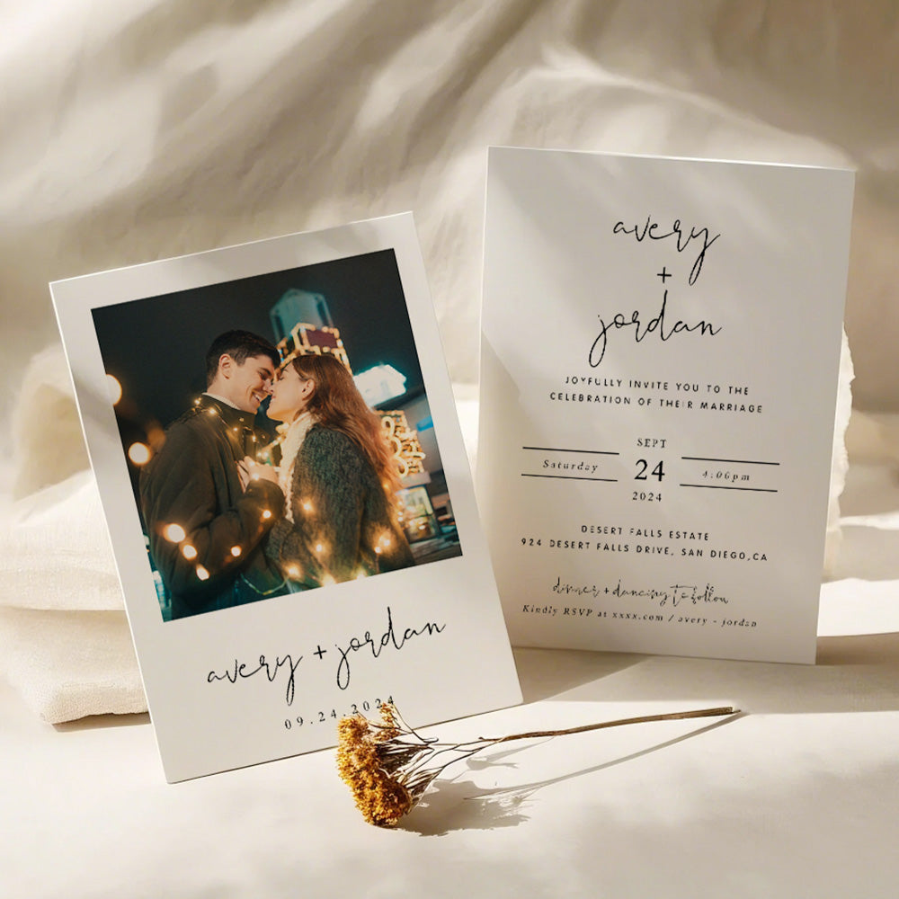 Personalized Wedding Invitation Card Photo Wedding Invitation