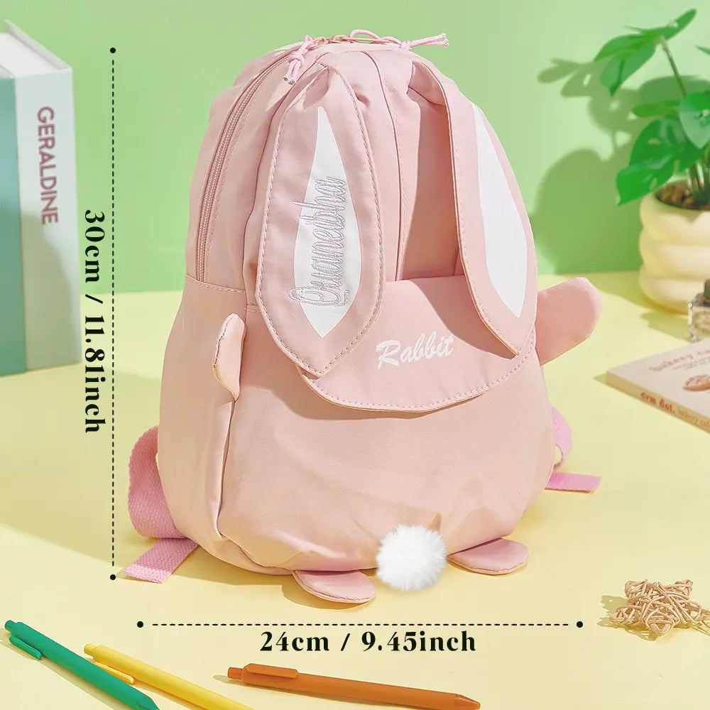 Personalized Name Embroidery Backpack Custom Mini Rabbit Backpack School Bags Gift for Kids