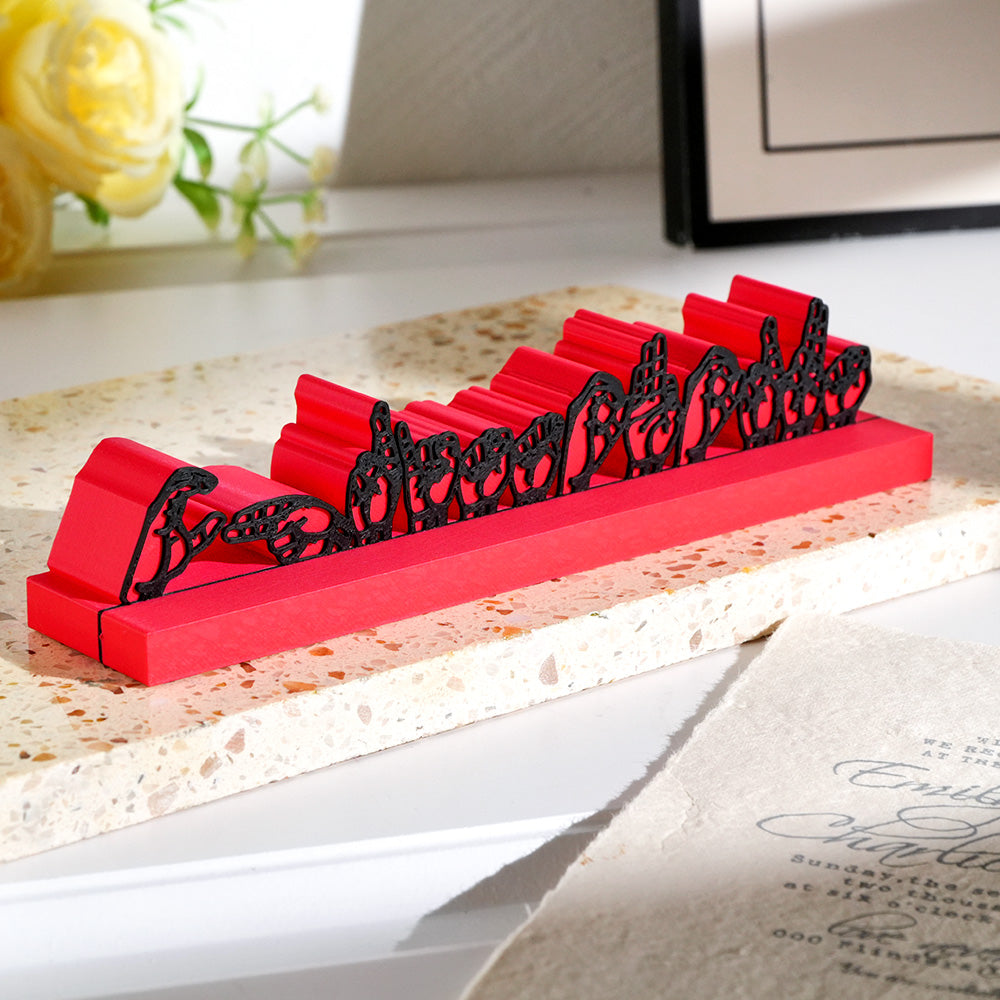 Personalized 3D Printed Sign Language Desk Name Plate Sign Interpreter Gift Teacher Gift