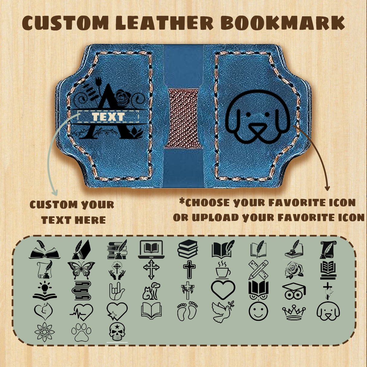 Custom Magnetic Leather Bookmark with Pen Holder – Personalized Book Mark with Replaceable Cover & Engraved Text – Gifts for Book Lovers, Readers, Teachers, Students