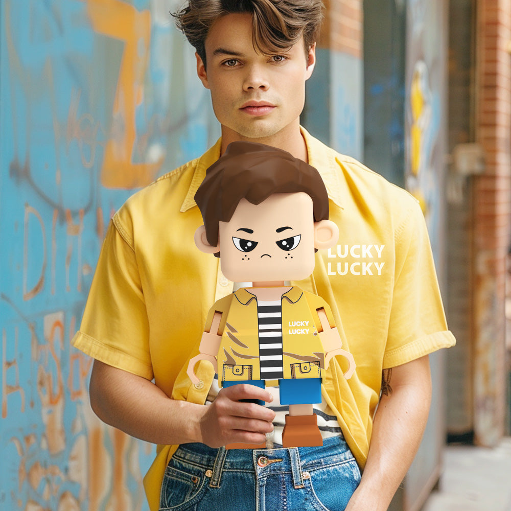 Fully Customizable Cute Giant Minifigs Personalized Full-Body Brick Figure Gift for Him Production Time: 7–10 Working Days