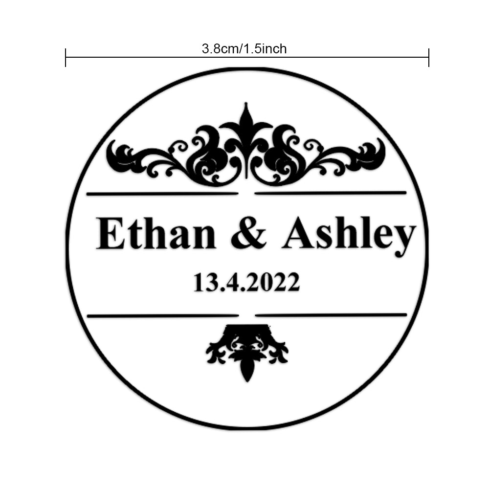 Personalized Thank You Transparent Stickers Round Wedding Birthday Favor labels for Gifts