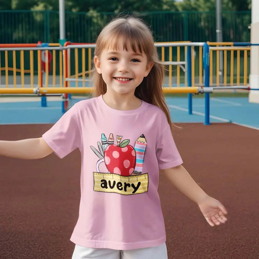 Personalized Back to School T-shirt First Day of School Shirt Gift for Kids