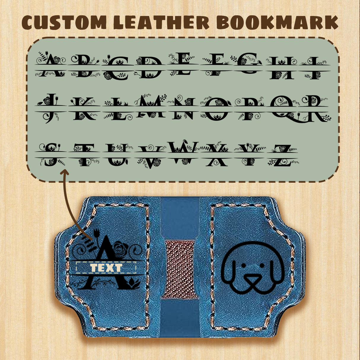 Custom Magnetic Leather Bookmark with Pen Holder – Personalized Book Mark with Replaceable Cover & Engraved Text – Gifts for Book Lovers, Readers, Teachers, Students