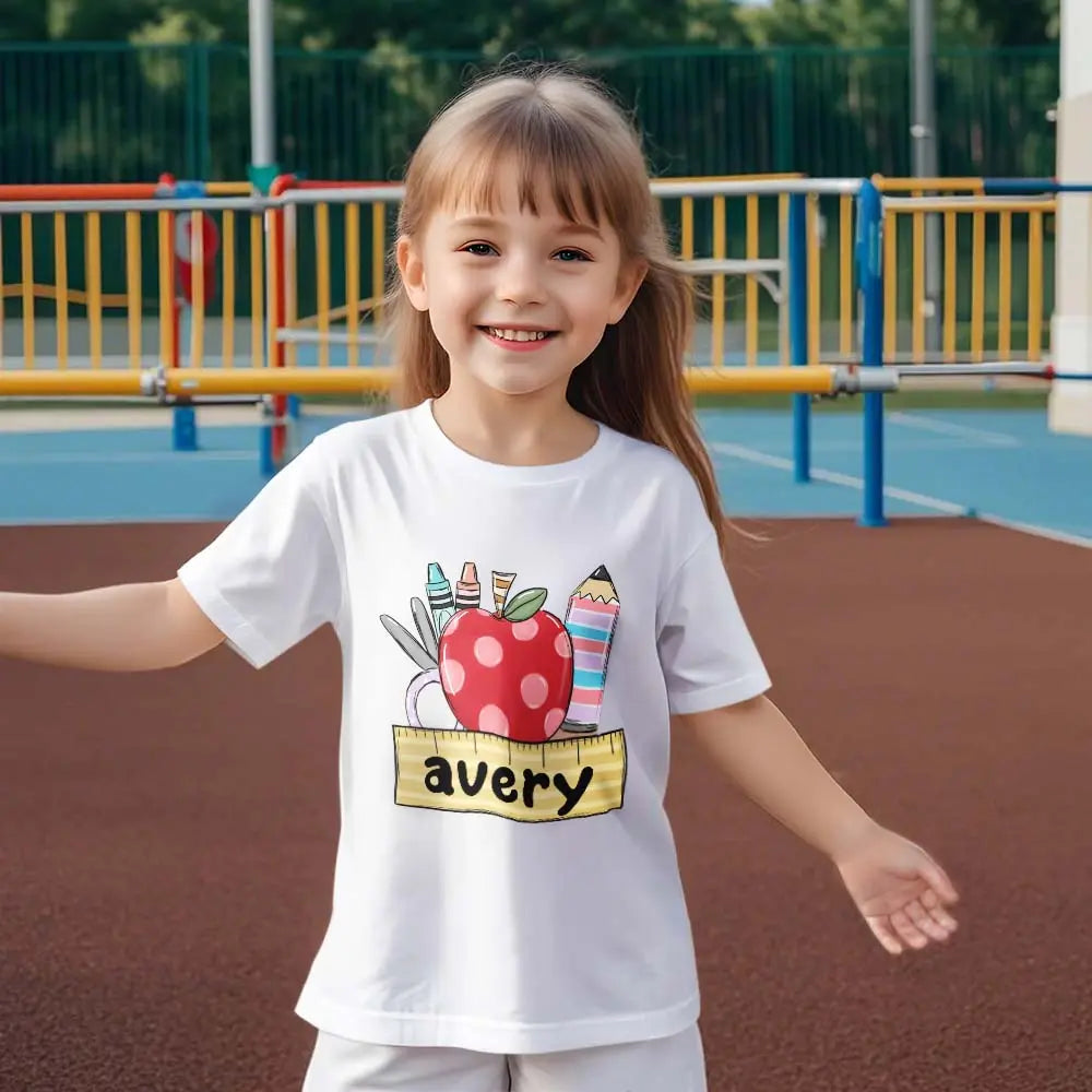 Personalized Back to School T-shirt First Day of School Shirt Gift for Kids
