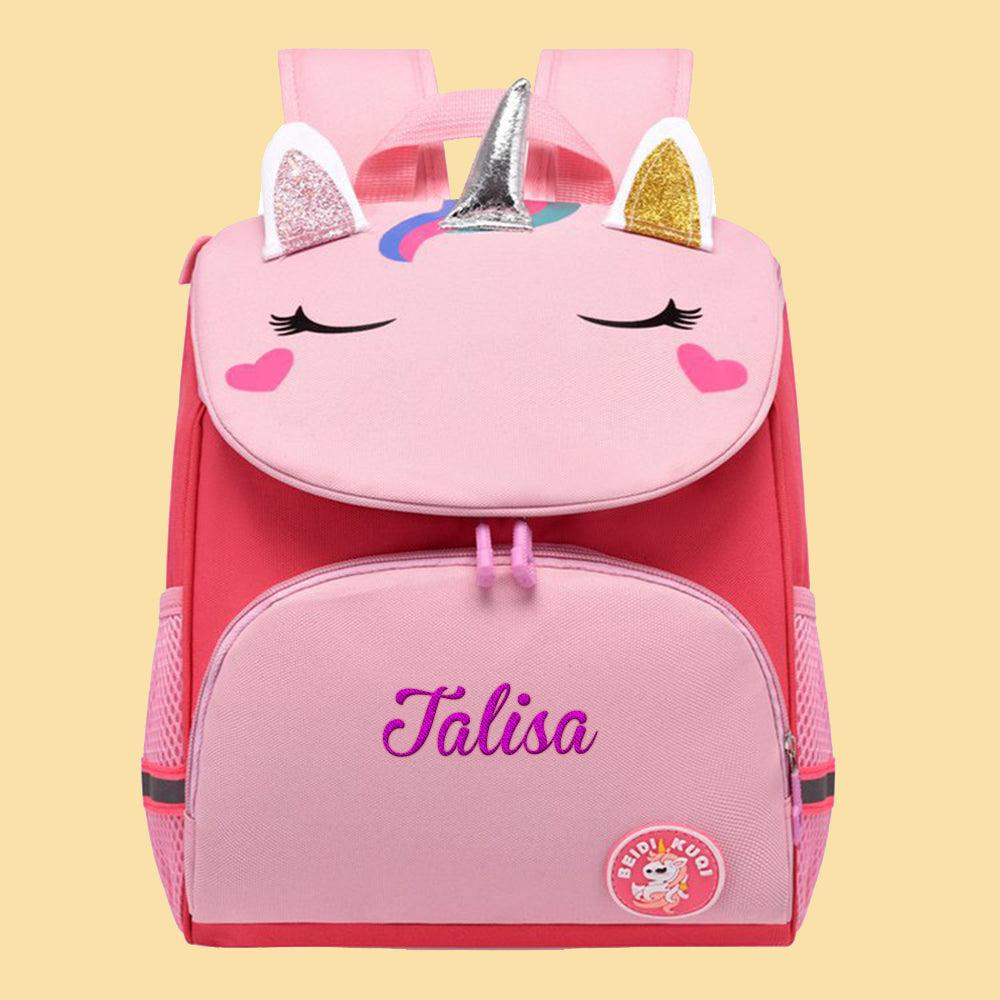Personalized Name Embroidery Backpack Custom Unicorn Backpack School Bags Gift for Kids