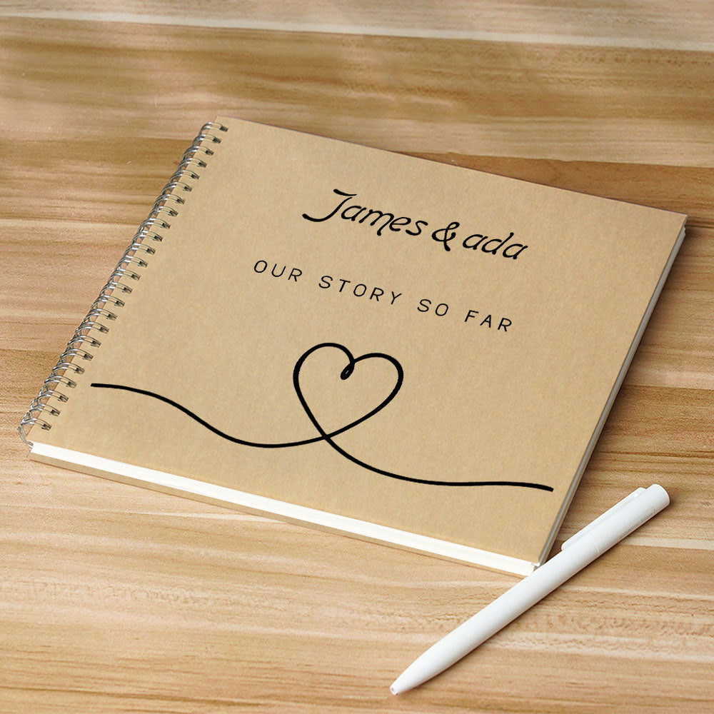 Personalized Text Notebook Wedding Gift DIY Diary Portable Pierced Memory Notebook