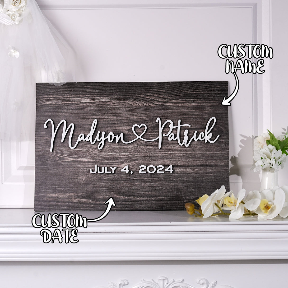 Personalized Wedding Sign Wedding Welcome Sign for Wedding Entrance