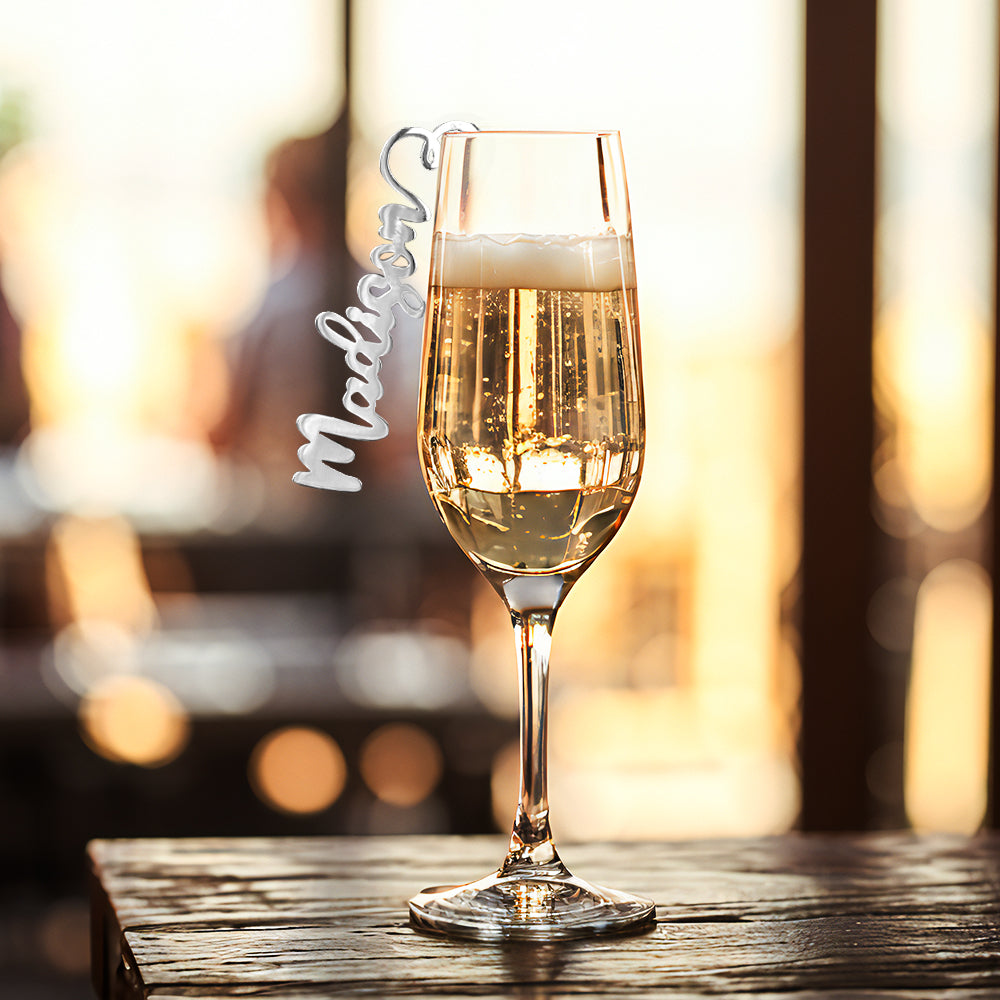 Personalized Place Cards for the Champagne Flute Name Cards Wedding Table Decoration