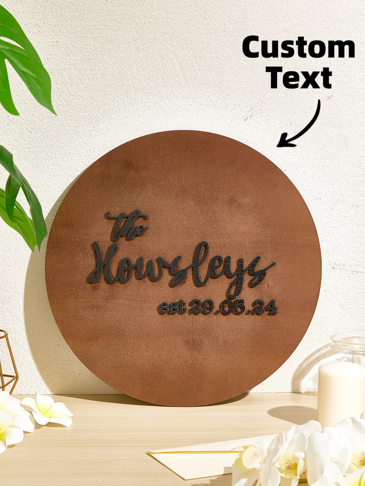 Personalized Wedding Guestbook Sign Custom Wooden Guest Book