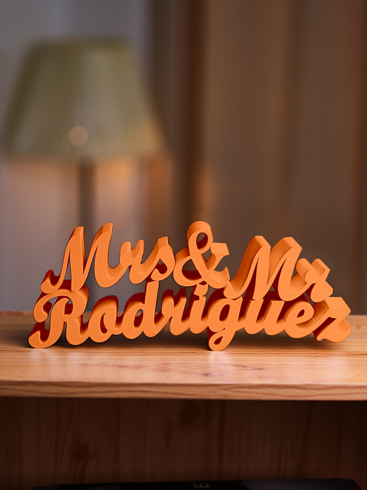 Personalized 3D Print Last Name Sign Custom Wedding Family Name Sign Wedding Tabletop Centerpieces for Wedding and Home