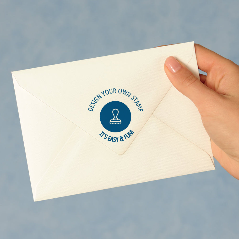 Custom Logo Stamp Round Self Inking Stamp for Wedding