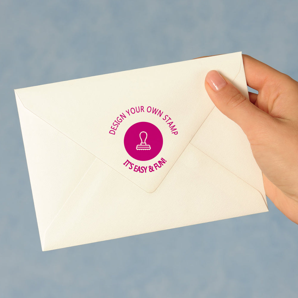 Custom Logo Stamp Round Self Inking Stamp for Wedding