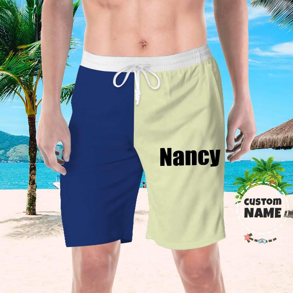 Personalized Beach Shorts Picture Swim Swimming Trunks Custom Swim Swimming Trunks with Name