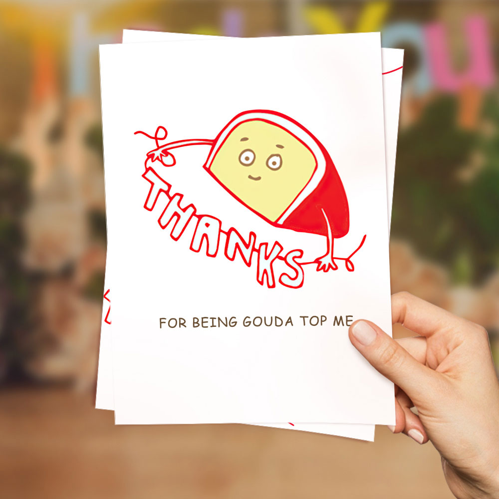 Cute Thank You Card Thanks For Being So Kinda To Me Gifts for Friends