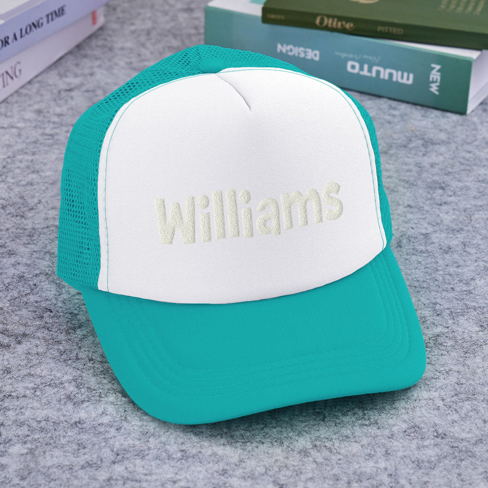 Custom Puff Print Trucker Hat Personalized Name Foam Trucker Caps for Adult Back to School Gift