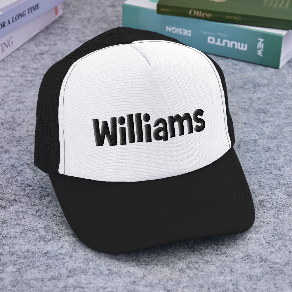 Custom Puff Print Trucker Hat Personalized Name Foam Trucker Caps for Adult Back to School Gift