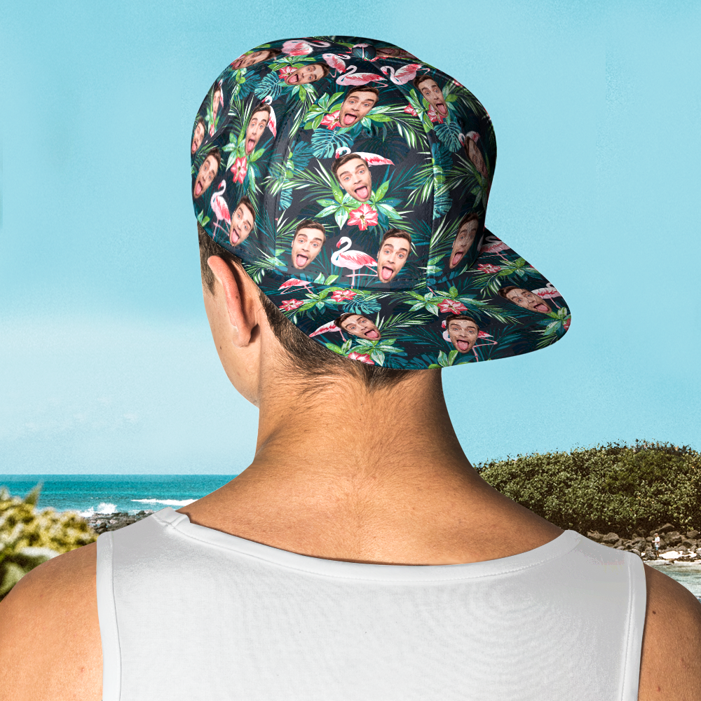 Custom Face Hawaiian Style Baseball Cap Gifts for Him