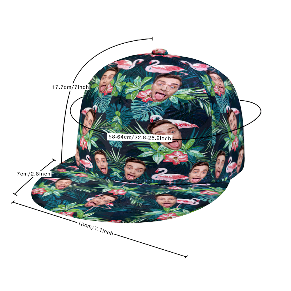 Custom Face Hawaiian Style Baseball Cap Gifts for Him