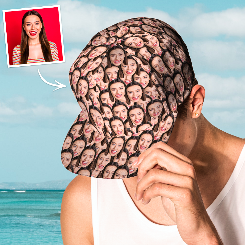 Custom Face Hawaiian Style Baseball Cap Gifts for Him