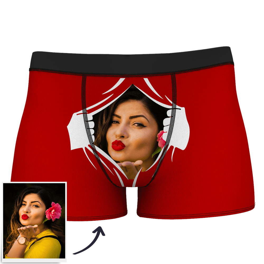 MEN'S FACE ON TEARING CUSTOM BOXER SHORTS