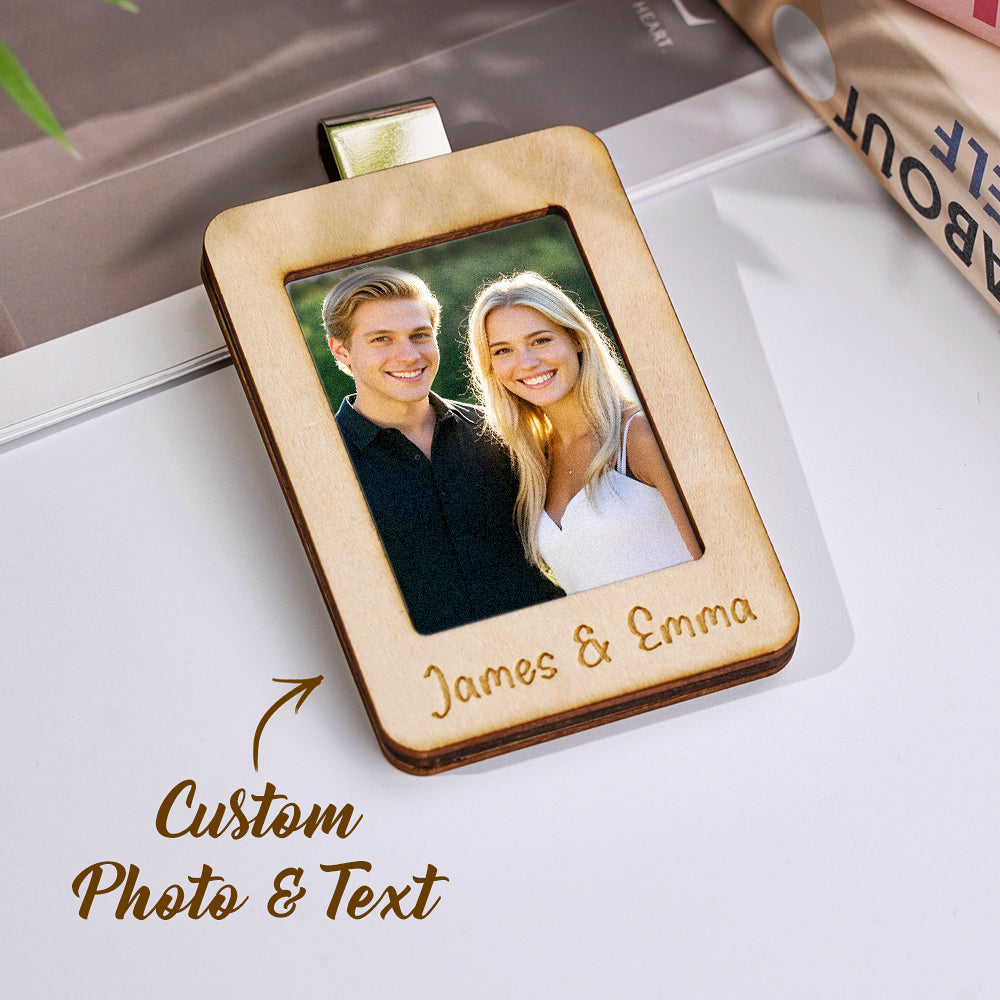 Personalized Photo Frame Car Sun Visor Clip Car Accessories Decoration Gift for Him