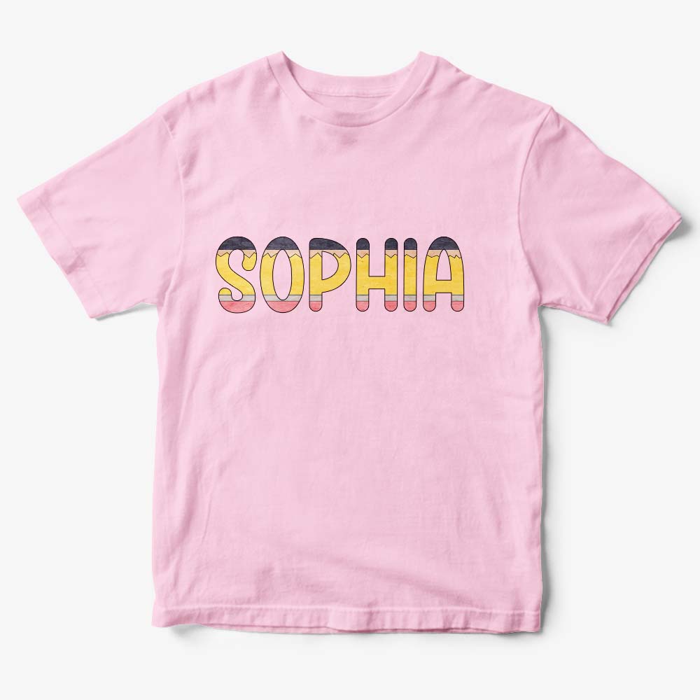 Personalized Back to School Pencil Name T-shirt First Day of School Shirt Gift for Kids