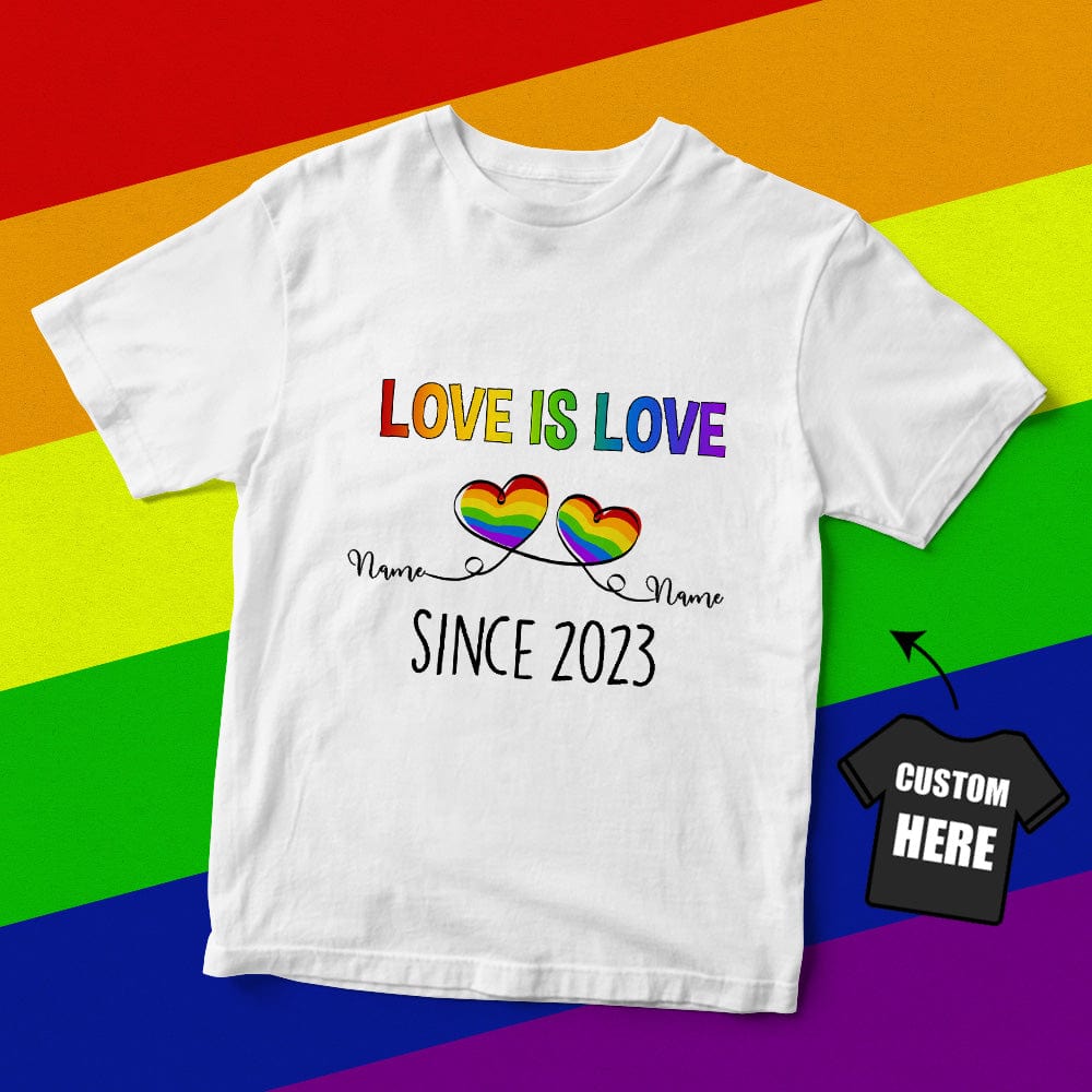 Personalized LGBTQ T-Shirt Custom Pride Shirt LGBT Gift for Pride Month