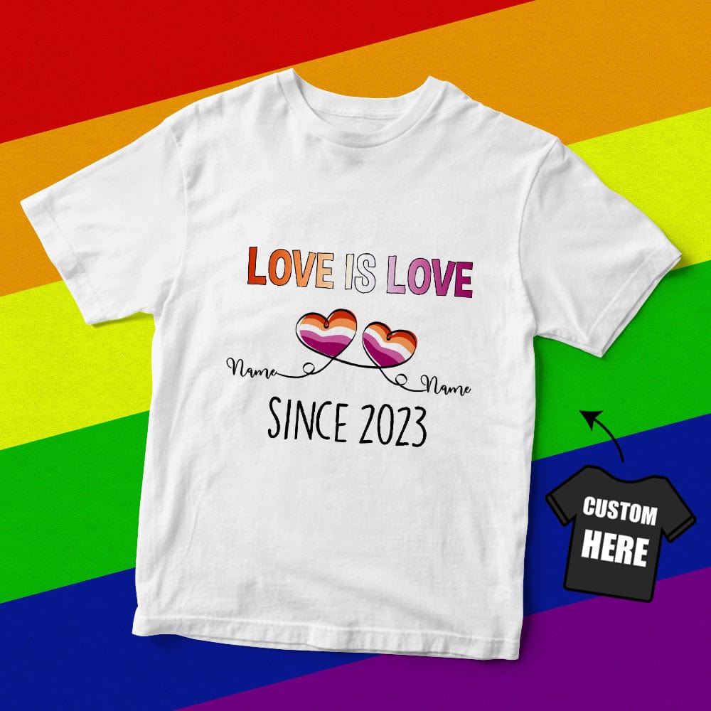 Personalized LGBTQ T-Shirt Custom Pride Shirt LGBT Gift for Pride Month