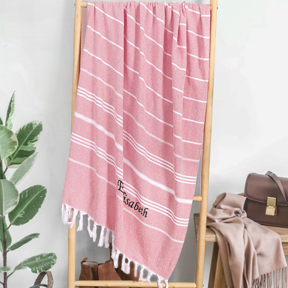 Personalized Name Fringe Beach Towel - Perfect Bridesmaids' Gifts Wedding Gifts