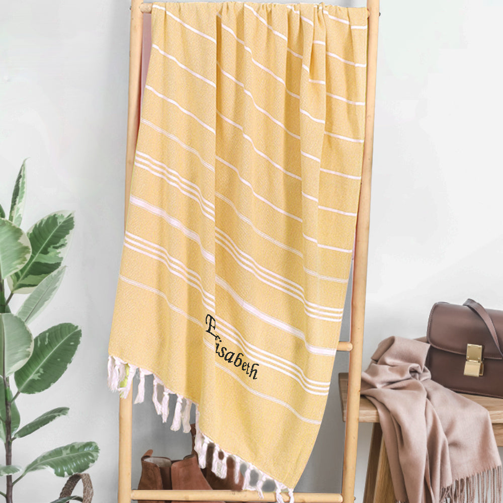 Personalized Name Fringe Beach Towel - Perfect Bridesmaids' Gifts Wedding Gifts