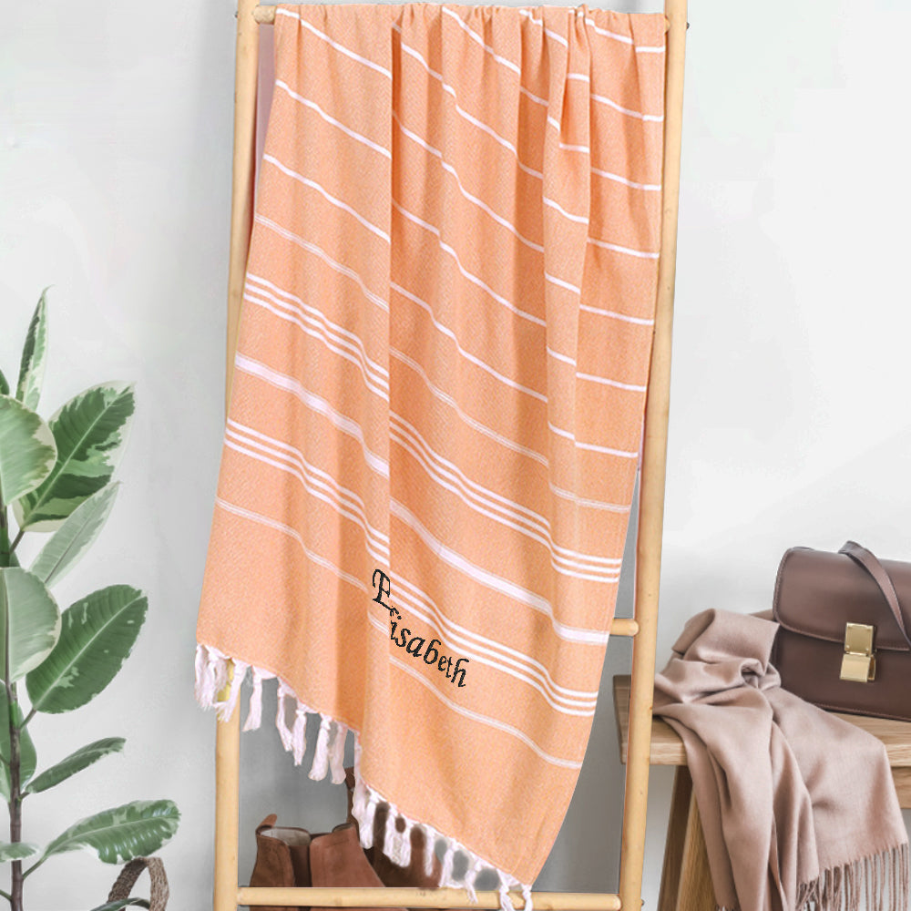 Personalized Name Fringe Beach Towel - Perfect Bridesmaids' Gifts Wedding Gifts