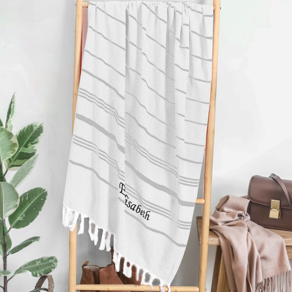 Personalized Name Fringe Beach Towel - Perfect Bridesmaids' Gifts Wedding Gifts