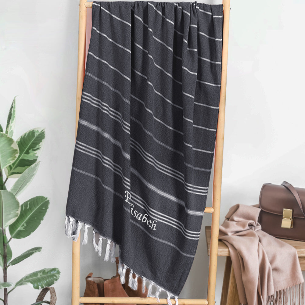 Personalized Name Fringe Beach Towel - Perfect Bridesmaids' Gifts Wedding Gifts