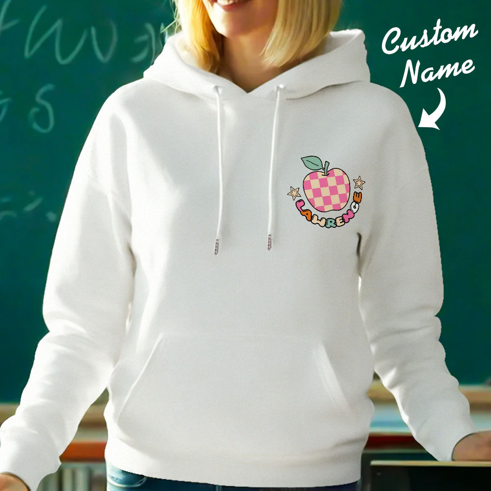 Personalized In My Teacher Era Hooded Sweatshirt Teacher Custom Name Hooded Sweatshirt Back to School Gifts