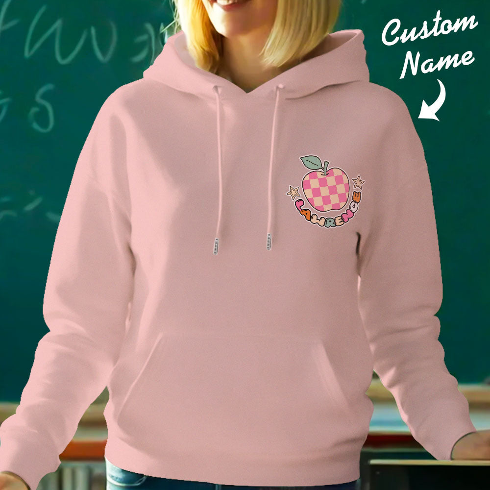 Personalized In My Teacher Era Hooded Sweatshirt Teacher Custom Name Hooded Sweatshirt Back to School Gifts