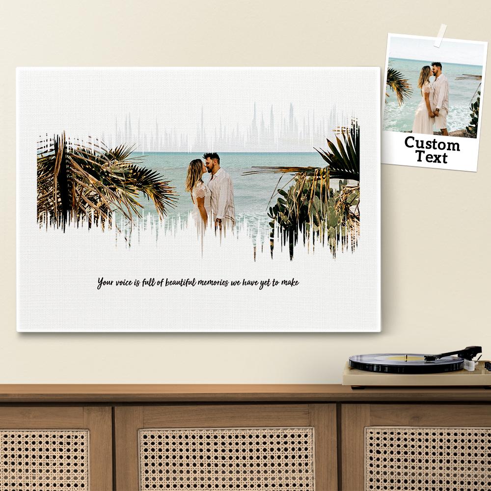 Custom Painting Sound Wave Photo Print Personalized Soundwave Canvas Amazing Wedding Gift Anniversary Gifts Without Frame
