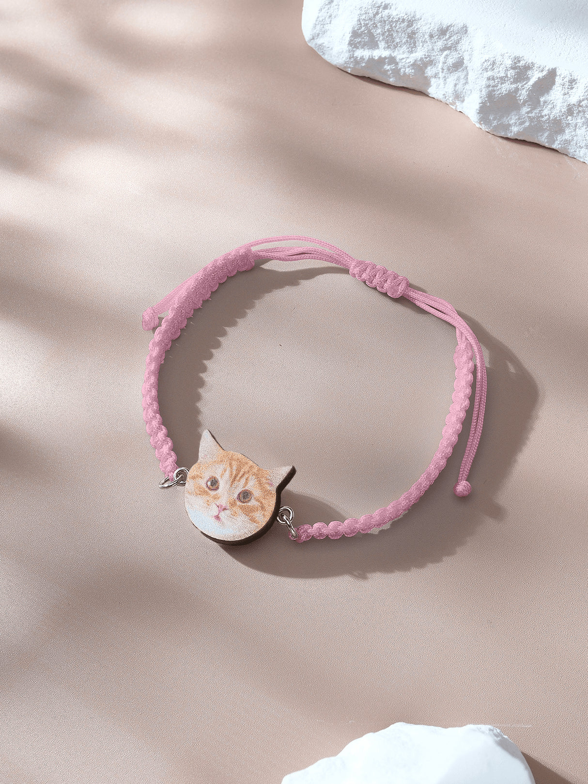 Personalized Pet Portrait Adjustable Braided Bracelet Birthday Gift for Pet Lover