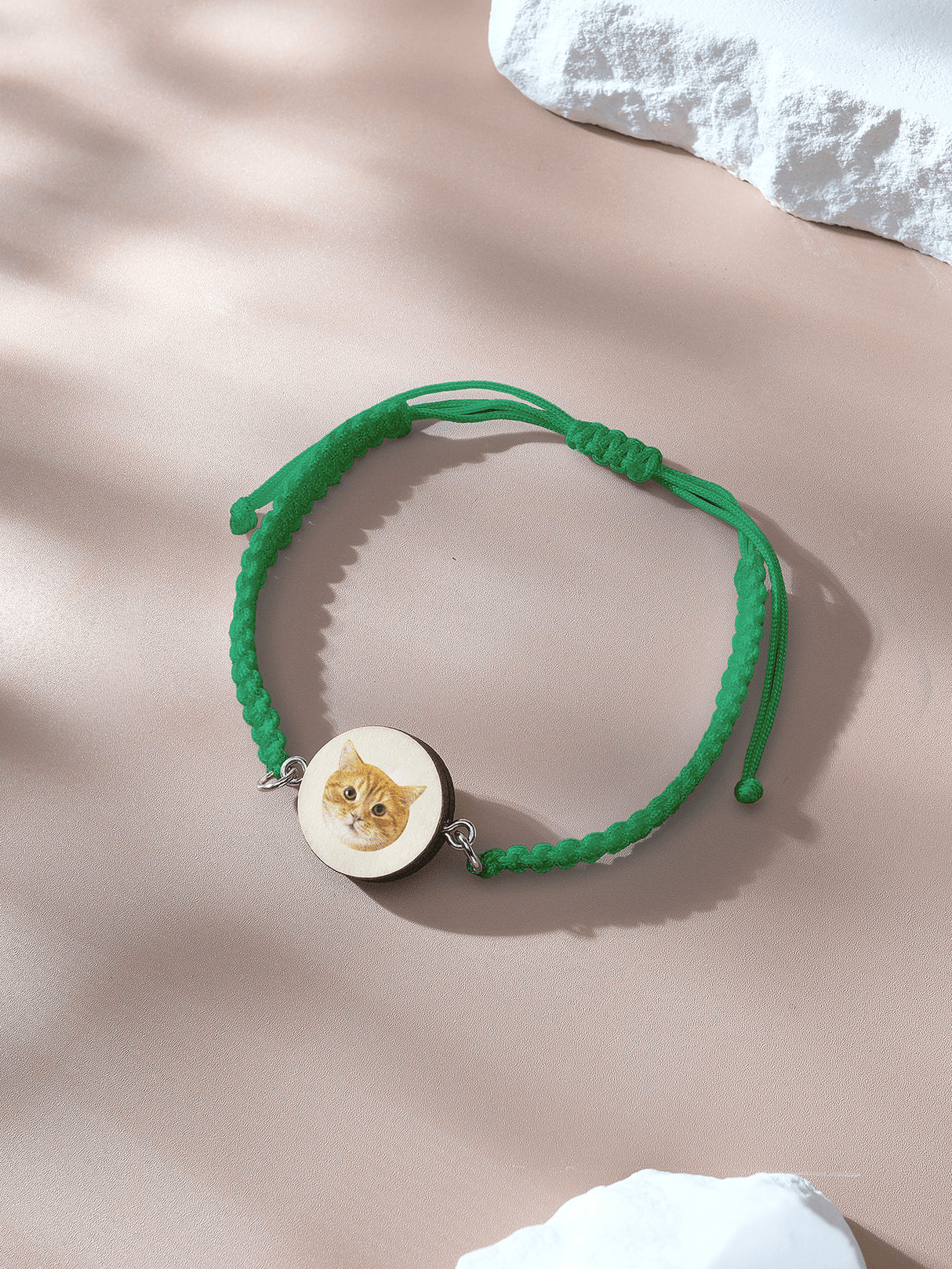 Personalized Pet Portrait Adjustable Braided Bracelet Birthday Gift for Pet Lover