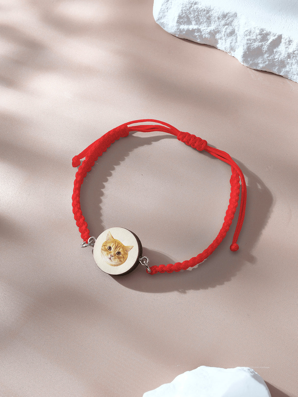 Personalized Pet Portrait Adjustable Braided Bracelet Birthday Gift for Pet Lover