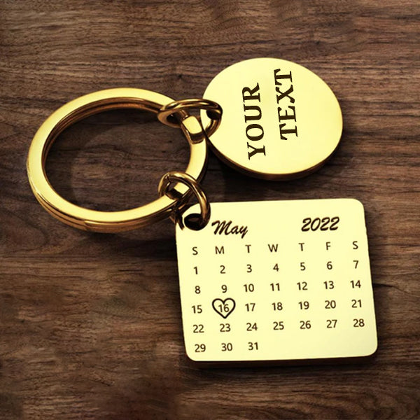 Personalised Calendar Keychain, Date Keychain, Anniversary, Boyfriend, Girlfriend, Husband, Wife, Relationships, Wedding