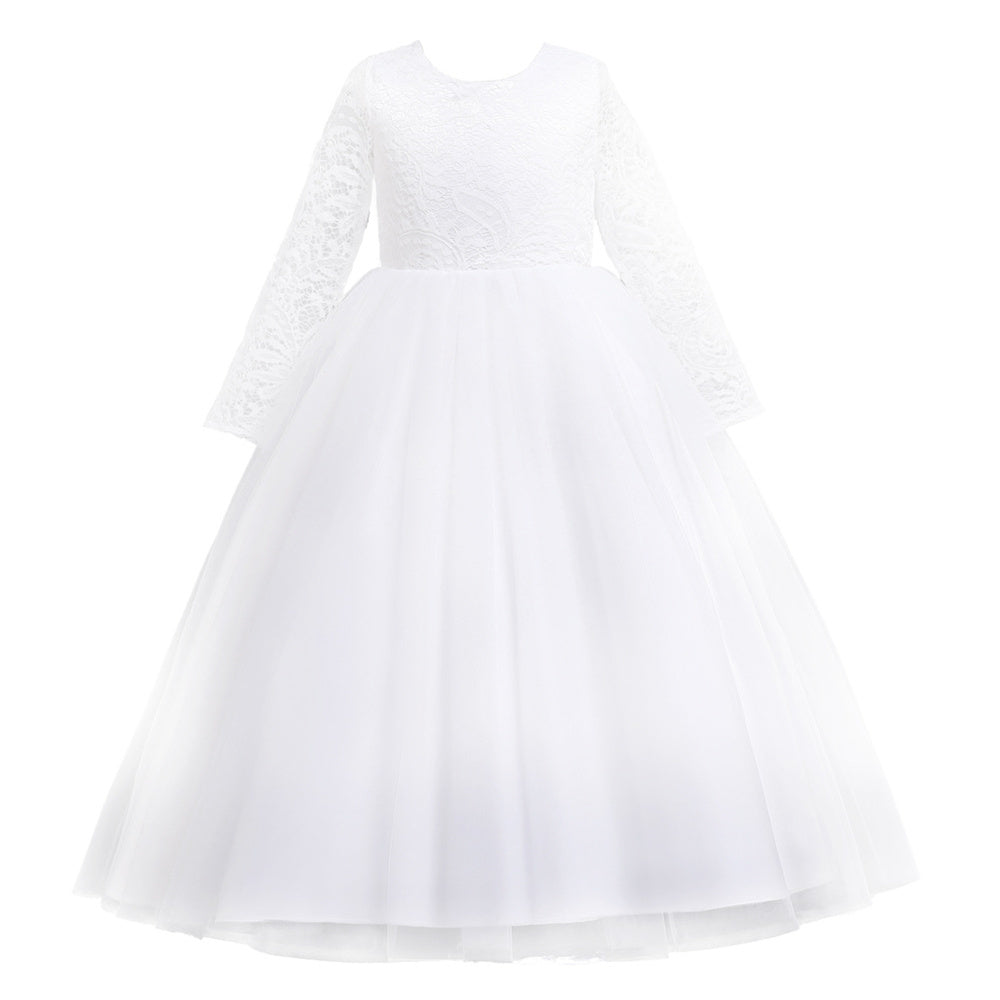 Flower Girl Dress Boho Flower Girl Toddler Junior Bridesmaid Fall Flower Girl Tulle Flower Girl Long Sleeve Flower Girl Dress