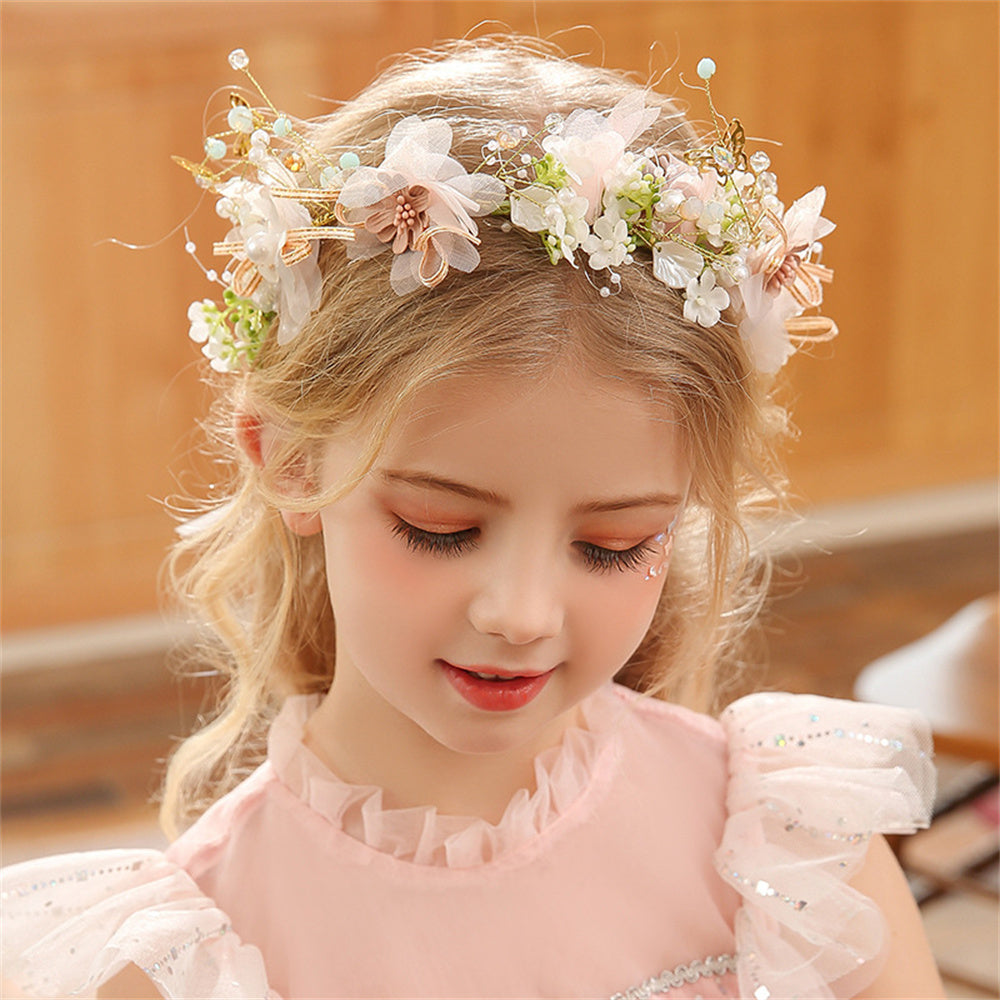 Wedding Flower Girl Crown Flower Tiara Bohemian Flower Crown