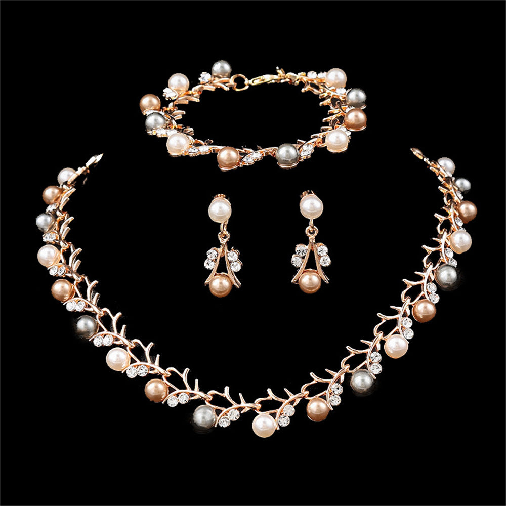 Pearl Jewelry Set Pearl Wedding Jewelry Gold Wedding Jewelry Bridesmaid Jewelry Bridal Jewelry Set