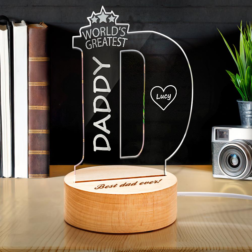 Custom Name Bedroom Night Light Best Gifts For Father